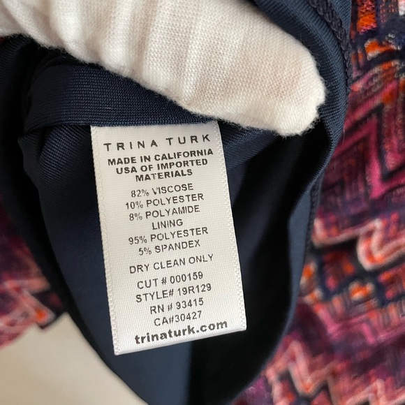 NWT Trina Turk Healsdburg Bell 3/4 Sleeve Size XL Multicolor Top - Picture 11 of 11